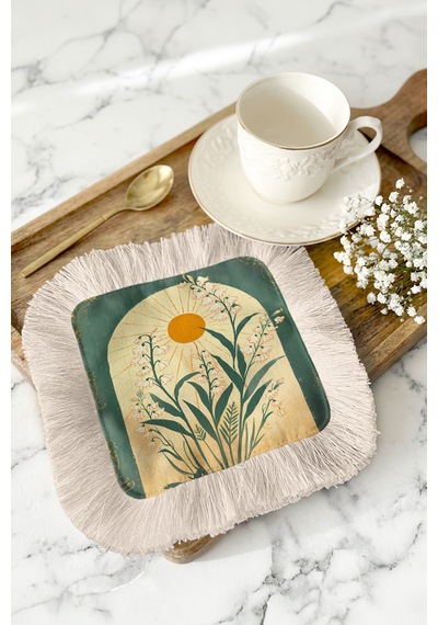 Güneş Çiçekli Saçaklı Bohem Sunum Peçetesi - Vintage Rustik Yeşil Sarı Krem Bardak Altlığı Mendil Adaçayı Koyu Gri Güneş Çiçekli Saçaklı Bohem Sunum Peçetesi - Vintage Rustik Yeşil Sarı Krem Bardak Altlığı Mendil Adaçayı Koyu Gri