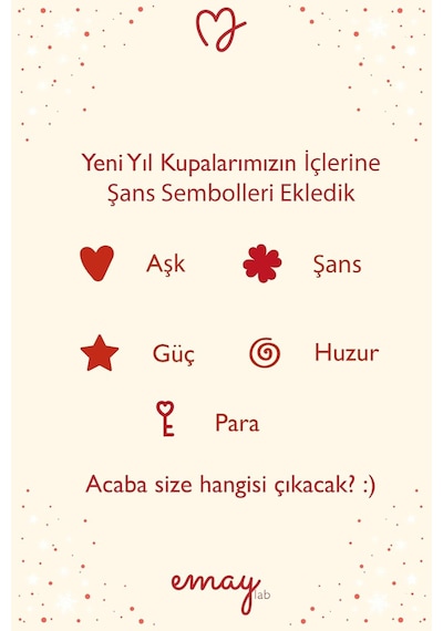 Merry Dots Yılbaşı Temalı Emaye Kupa Beyaz - Çok Renkli