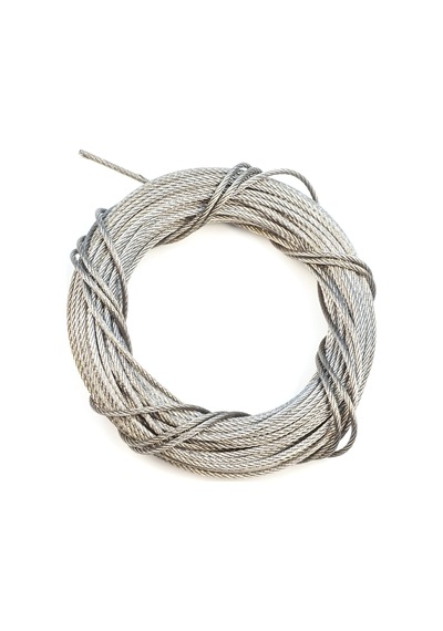 10 Metre 7x7 Çelik Tel Halat Cam Kriko Tamir Kablosu Çap:1.7 Mm Standart