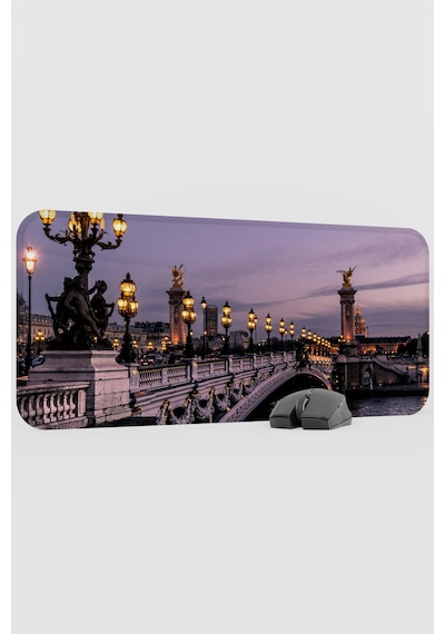 Paris Fransa Alexandre Iıı Köprüsü V4 70x30 Xl Gaming Kauçuk Kaymaz Taban Mouse Pad Fare Altlığı