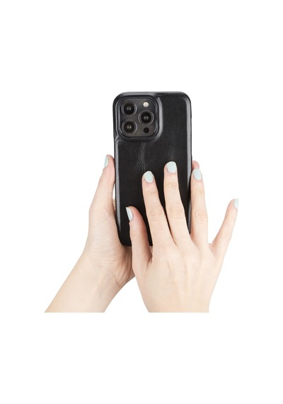 Bouletta Apple İphone 14 Pro Max Uyumlu Deri Arka Kapak F360 Rst1