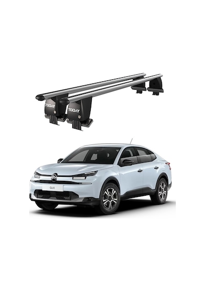 Royal Citroen C4x / E C4x 2022 Ve Sonrası Uyumlu Gri Kilitli Ara Atkı Port Bagaj Tavan Barı