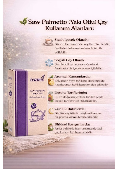 Yakı Otlu & Saw Palmetto İlaveli Bitkisel Karışımlı Çay 60 G 30 Süzen Poşet