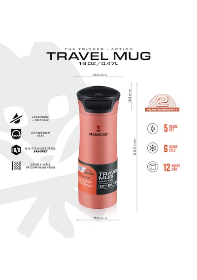 Madmugs Travel Mug Termos Bardak 0.47 Lt