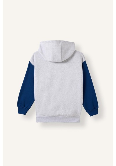 Defacto Overshırt Fıt Kapüşonlu İçi Yumuşak Tüylü Kalın Sweatshirt Erkek Çocuk I3178a826wngr400 Gri-gr400