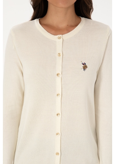 U.s. Polo Assn. Kadın Hırka Triko 50307737-vr256 İnci