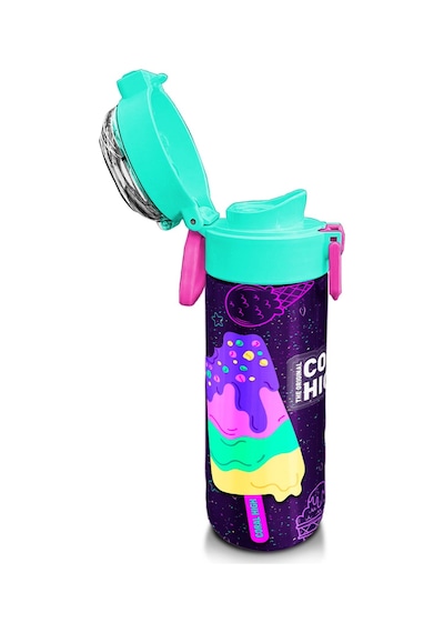 Coral High Kids Mor Pembe Dondurma Desenli Pipetli Ve Direkt İçim Çelik Termos 500 Ml 31980 Mor - Pembe