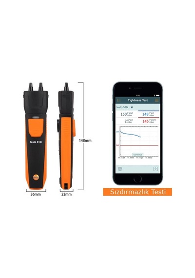 Testo 510I Akıllı Telefon Ile Yönetilebilen Manometre
