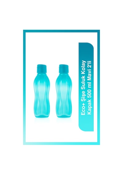 Tupperware Eco + Şişe Suluk Kolay Kapak 500 ML Mavi 2'li