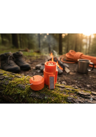 Uzman3d Waterproof Kibrit Kutusu Outdoor Tactical Kamp Turuncu