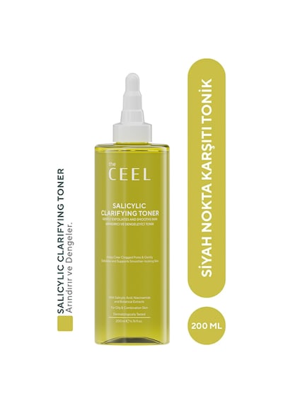 The Ceel Yağlı ve Akneye Eğilimli Ciltler İçin Salisilik Asitli Tonik Niacinamide, Sitrik Asit 200 ML