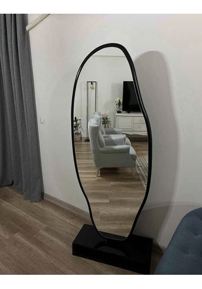 Asimetrik Ayna, Ultralüx Boy Aynası, Asimetrik Boy Aynası 188x66 180 X 65 Siyah