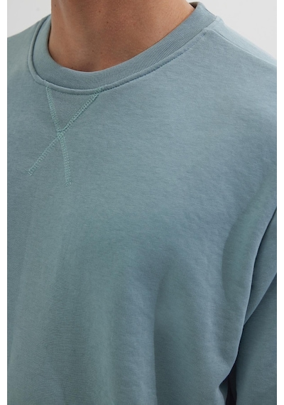Tudors Unisex Relax Fit Rahat Kesim %100 Pamuk 3 İplik Basic Mavi Bisiklet Yaka Sweatshirt-26566 Tudors Unisex Relax Fit Rahat Kesim %100 Pamuk 3 İplik Basic Mavi Bisiklet Yaka Sweatshirt-26566