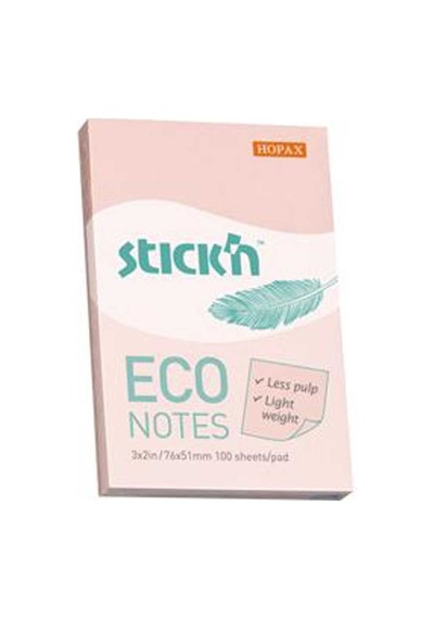 Hopax Stıckn Yapışkanlı Not Kağıdı 100 Yp 76x51 Eco Patel Pembe He21742