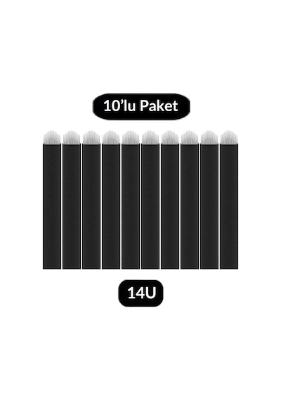 Ellea Nail Kalıcı Makyaj 14 Pin Microblading İğnesi 14U 10'Lu Pak