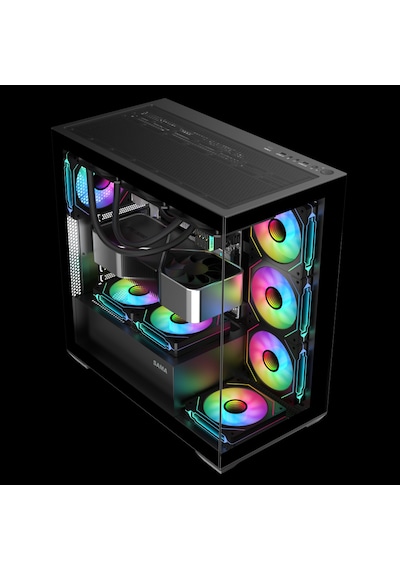 Sama Sv01bk Black, B750bk 750w, 80+ Bronze, Pcıe 5.1, Atx3.1, Tempered Glass Panel, Panoramic Tasarım, Type-c, 4x120mm