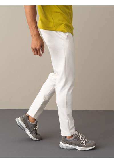 Xint Ekru Regular Fit Pamuklu Sweat Pantolon 380127 Beyaz