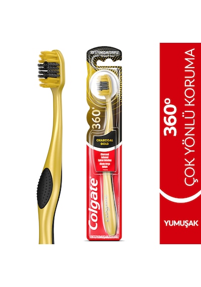Colgate 360° Charcoal Gold Diş Fırçası Soft