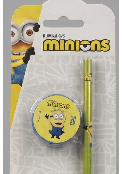 X Dekomus , Lisanslı Minions 3'lü Kırtasiye Seti Kurşun Kalem,silgi Ve Kalemtraş Diğer