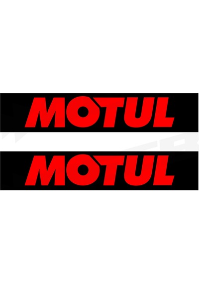 Motul Motorcu Boru Sticker Set Siyah Kırmızı