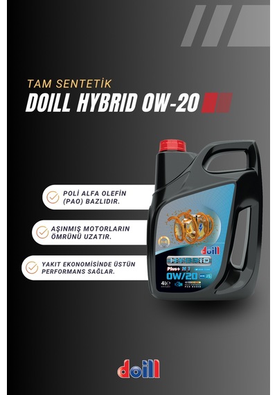 Doill Hybrıd 0W-20 Apı Sp/rc Tam Sentetik Motor Yağı 4 L Doill Hybrıd 0W-20 Apı Sp/rc Tam Sentetik Motor Yağı 4 L