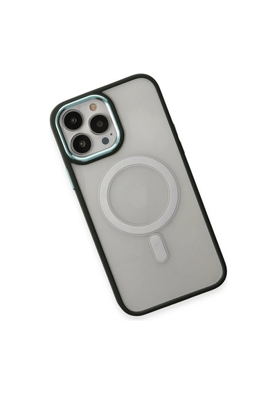 Mey İthalat Apple Uyumlu iPhone 15 Pro Max Kılıf Room Magneticsafe Silikon - Köknar Yeşili Çok Renkli