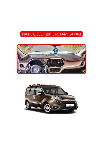 Fıat Doblo 2015+ Tam Kapalıtorpido Koruma Halısı Kırmızı Kenar