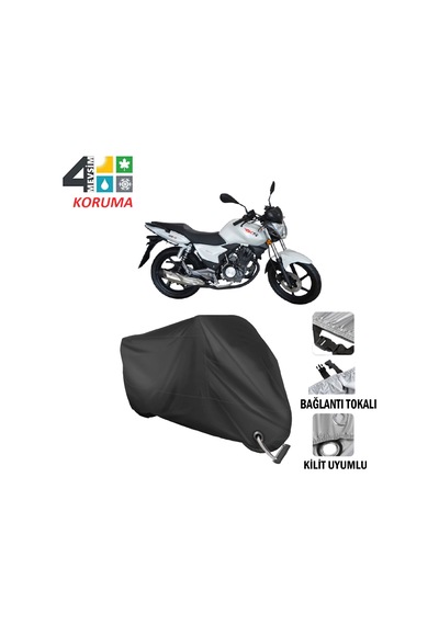RKS Titanic 150-R Motosiklet Brandası ( Kilit Uyumlu - Siyah