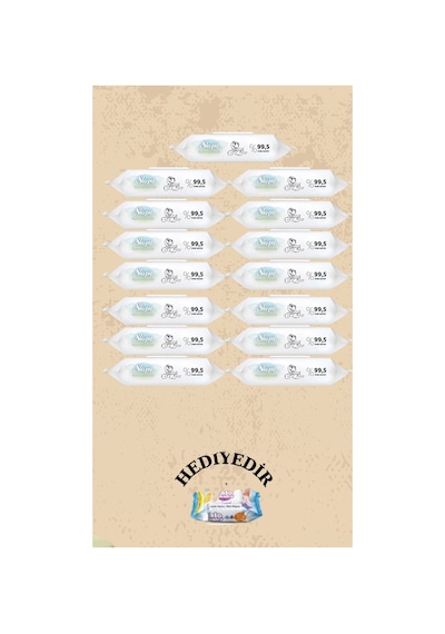 Sleepy Bio Natural Yenidoğan Islak Bebek Bakım Havlusu 15x40 600 Yaprak