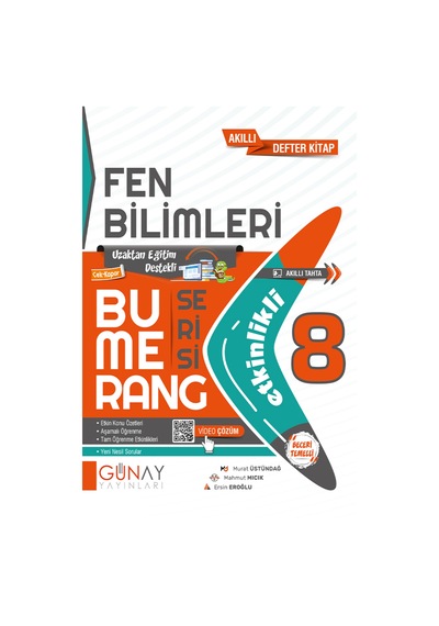 8.sınıf Bumerang Fen Bilimleri Etkinlikli Akıllı Kitap -2024