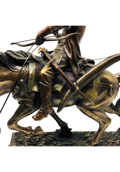 Veronese Metehan Atlı Bronz Renk Koleksiyon Figür 30cm