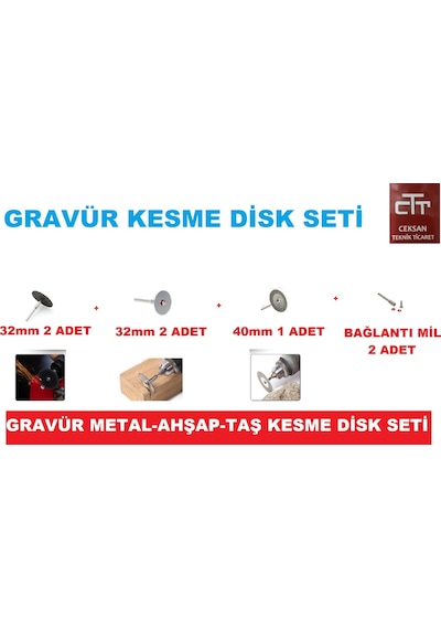 Gravür Cihazı Ahşap-Metal -Elmas Kesme Disk Seti
