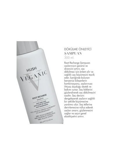 Hush Veganic Root Recharge Dökülme Önleyici Şampuan 300 Ml