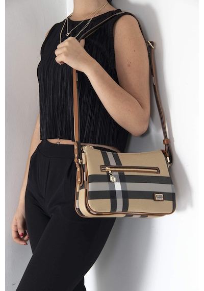 Silver & Polo Silver Polo Kadın Çapraz Çanta 818 Bej-taba
