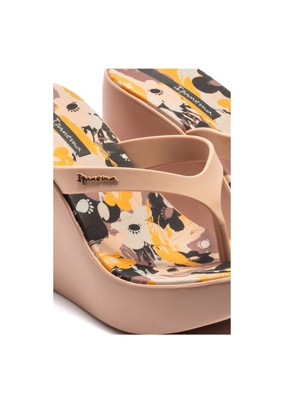 High Fashion Topuklu Kadın Parmak Arası Terlik Bej 35/40