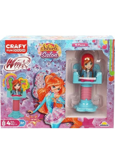 9802 Crafy Winx Sihirli Salon Oyun Hamur Seti 15 Parça -sunman Çok Renkli