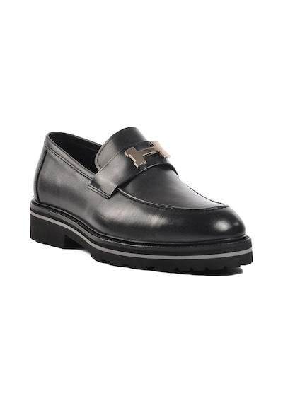 Siyah Hakiki Deri Erkek Loafer Ayakkabı Premium 2871 M Siyah