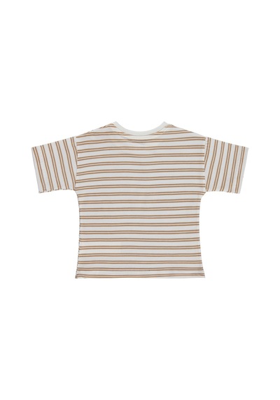 Civil Baby Çizgili 6-18 Ay Tişört - Kahverengi Camel