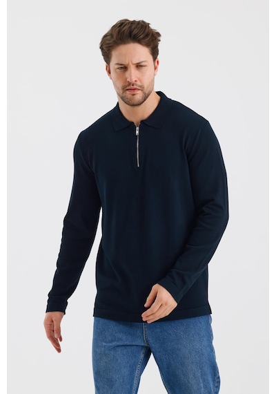 Alexander Gardi Alexandergardı Fermuarlı Polo Yaka Regular Fit Kazak E24-eze-37 001