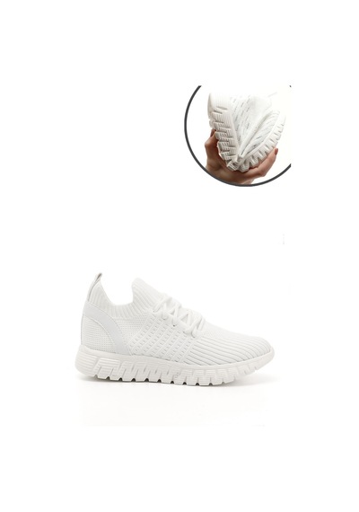 Gönderi(R) Gönderi R Beyaz Triko Bağcıklı Memory Foam Tabanlıklı Comfort Sneaker Beyaz