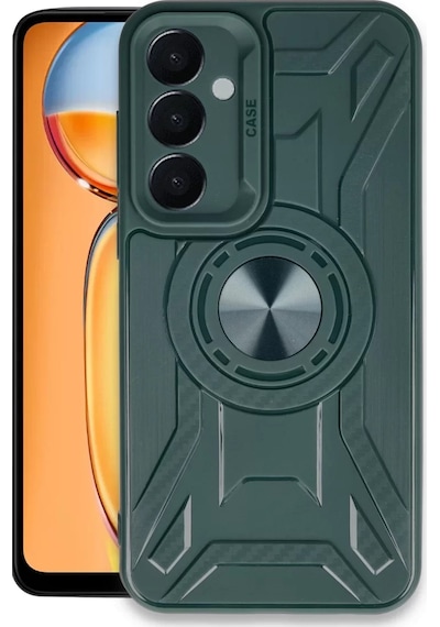 Newface Samsung Galaxy A15 4g Kılıf Lincoln Silikon - Koyu Yeşil