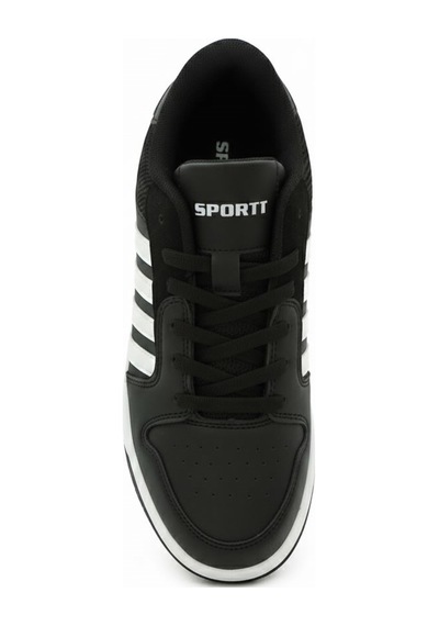 Letao Unisex Günlük Spor Ayakkabı Koşu Yürüyüş Sneaker Siyah Beyaz