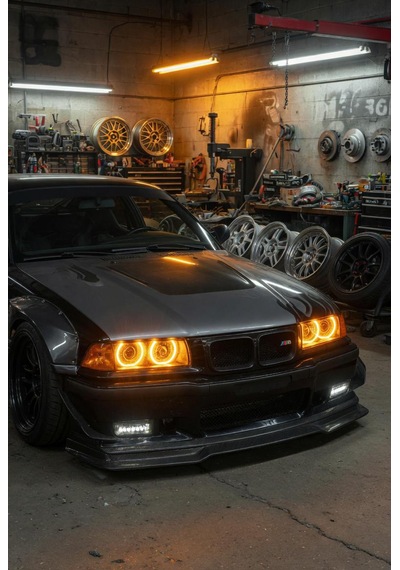 Bmw E36 Led Angel Halka Seti Amber Turuncu Far İçi Halka Takımı Premium Görünüm