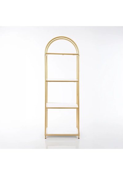 Demeter Gold Metal 4 Katlı Dekoratif Raf Gold