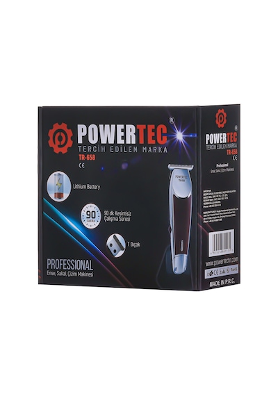 Powertec TR-658 Profesyonel Ense Sakal Çizim Tıraş Makinesi