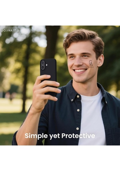 Apple Uyumlu iPhone 17 Içi Kadife Lansman Kılıf Ve Seramik Tam Kaplayan Cam Ekran Koruyucu Siyah