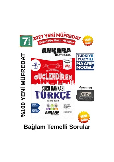 2027 7.sınıf Güçlendiren Türkçe 100 Maarif Bağlam Temelli Yeni Müfredat Soru Bankası