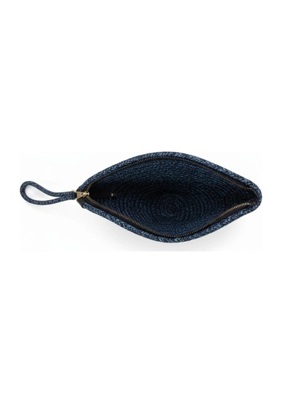 Efw Rome Handmade Hasır Clutch Çanta Lacivert
