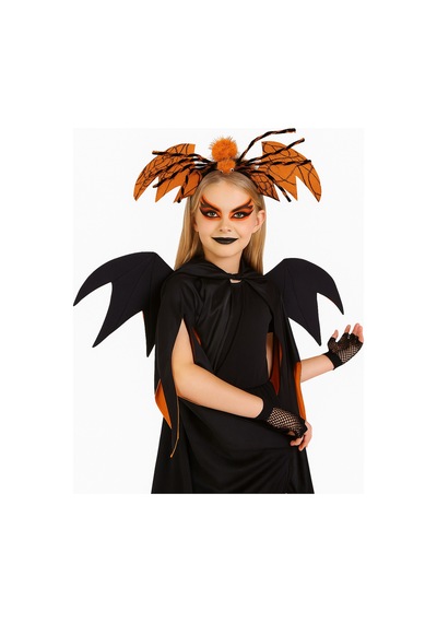 Halloween Cadılar Bayramı Taç Turuncu Yarasa Kanatlı Örümcekli Parti Tacı Korku Tacı Diğer