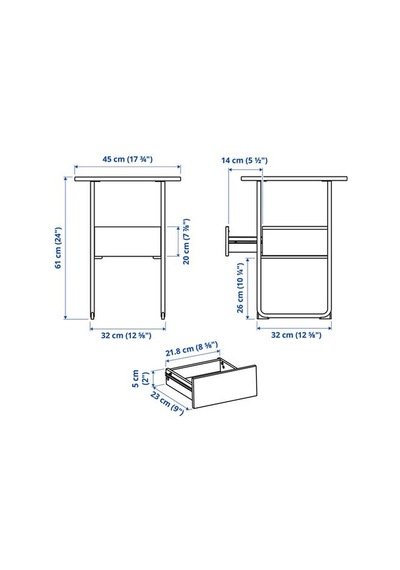 Ikea Blankhallan Komodin, Yeşil-turkuaz